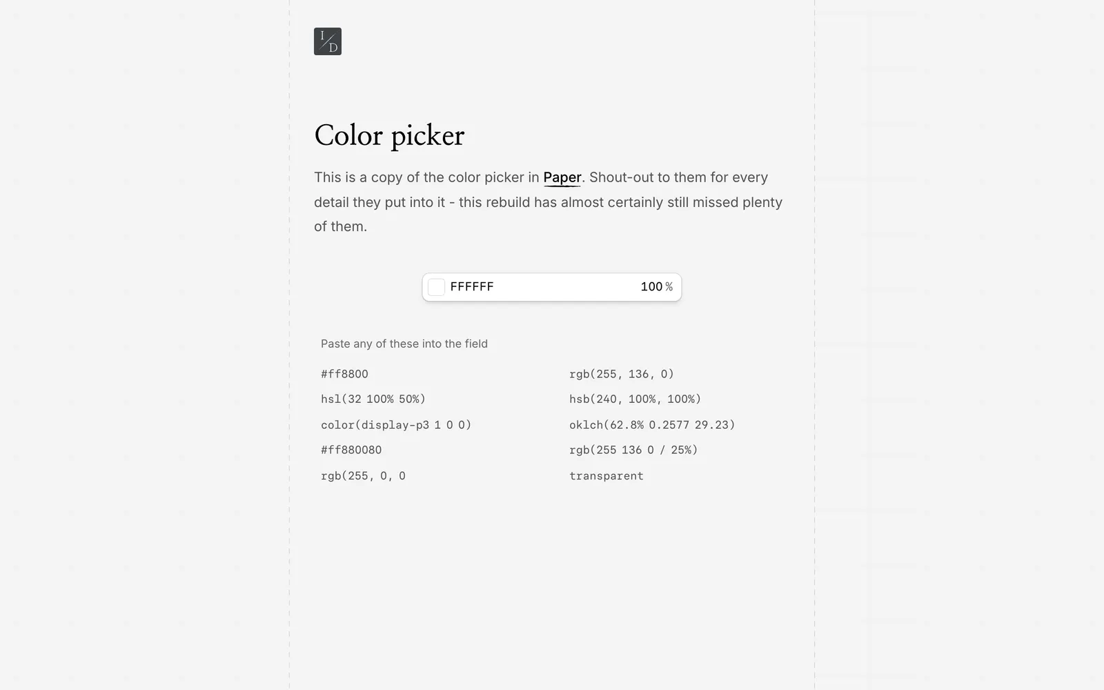 Color Picker (Paper)